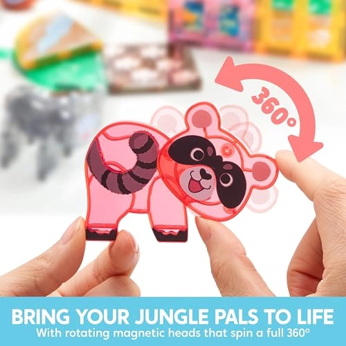 Magnetic Building Tiles Animal Set - Jungle