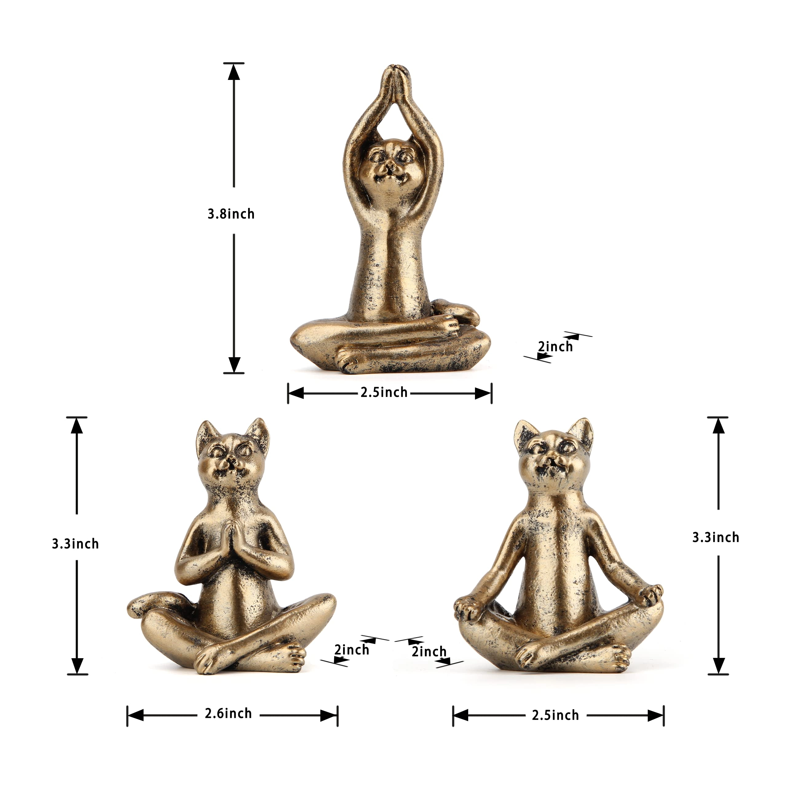 Yoga Cat Statues - Resin