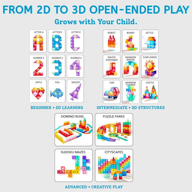 Prism Magnetic Tiles MD1639 - 160 pcs