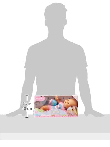 Doll With Rattle Bottle - 35 cm Pink