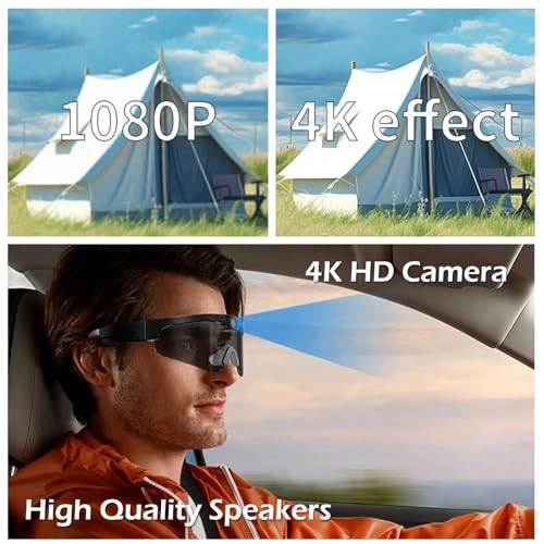 Smart Glasses - 4K Wireless Bluetooth Open Ear Camera