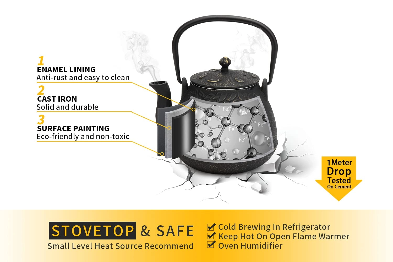 Cast Iron Teapot - 1200 Milliliters