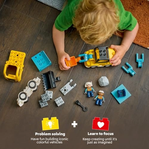 3 in 1 Construction Vehicles (10475) - Educational Montessori Toy for Toddlers