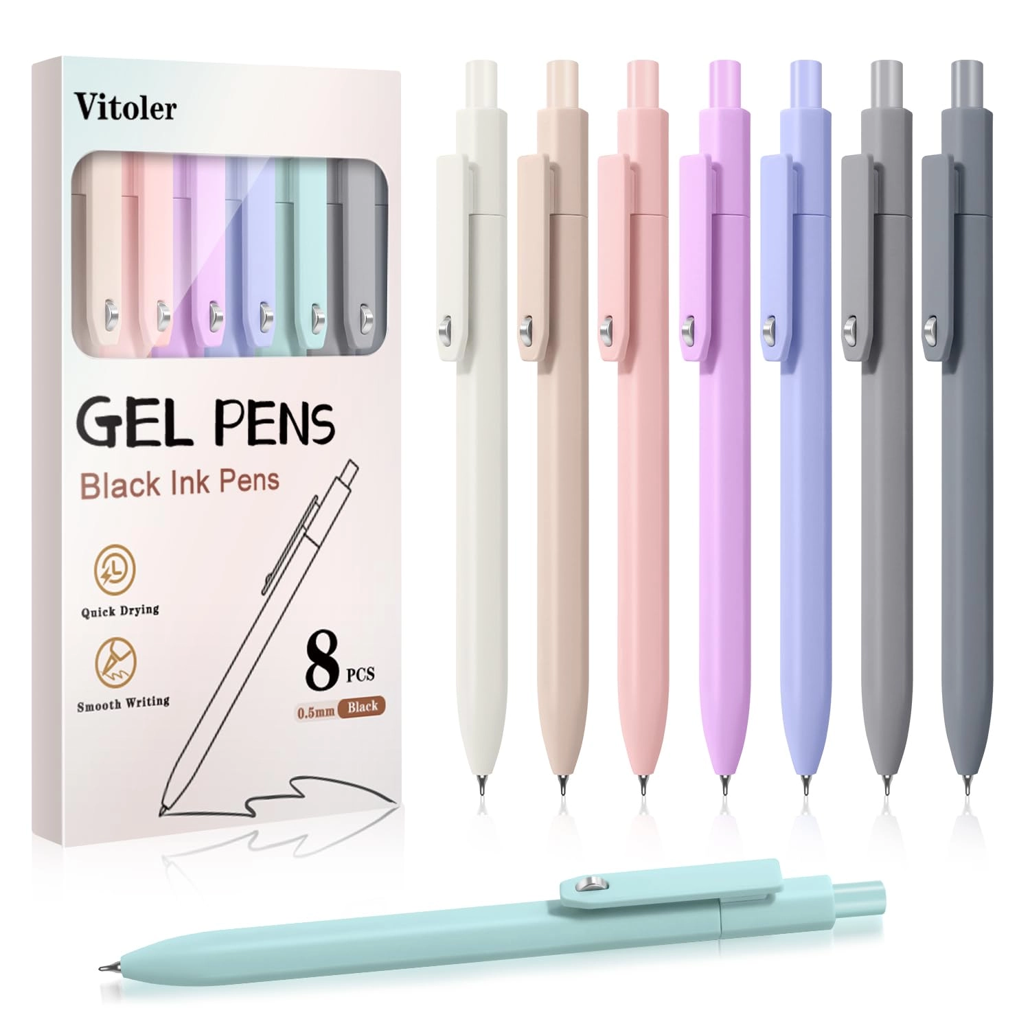 Aesthetic Pens - 8 Pcs 0.5mm