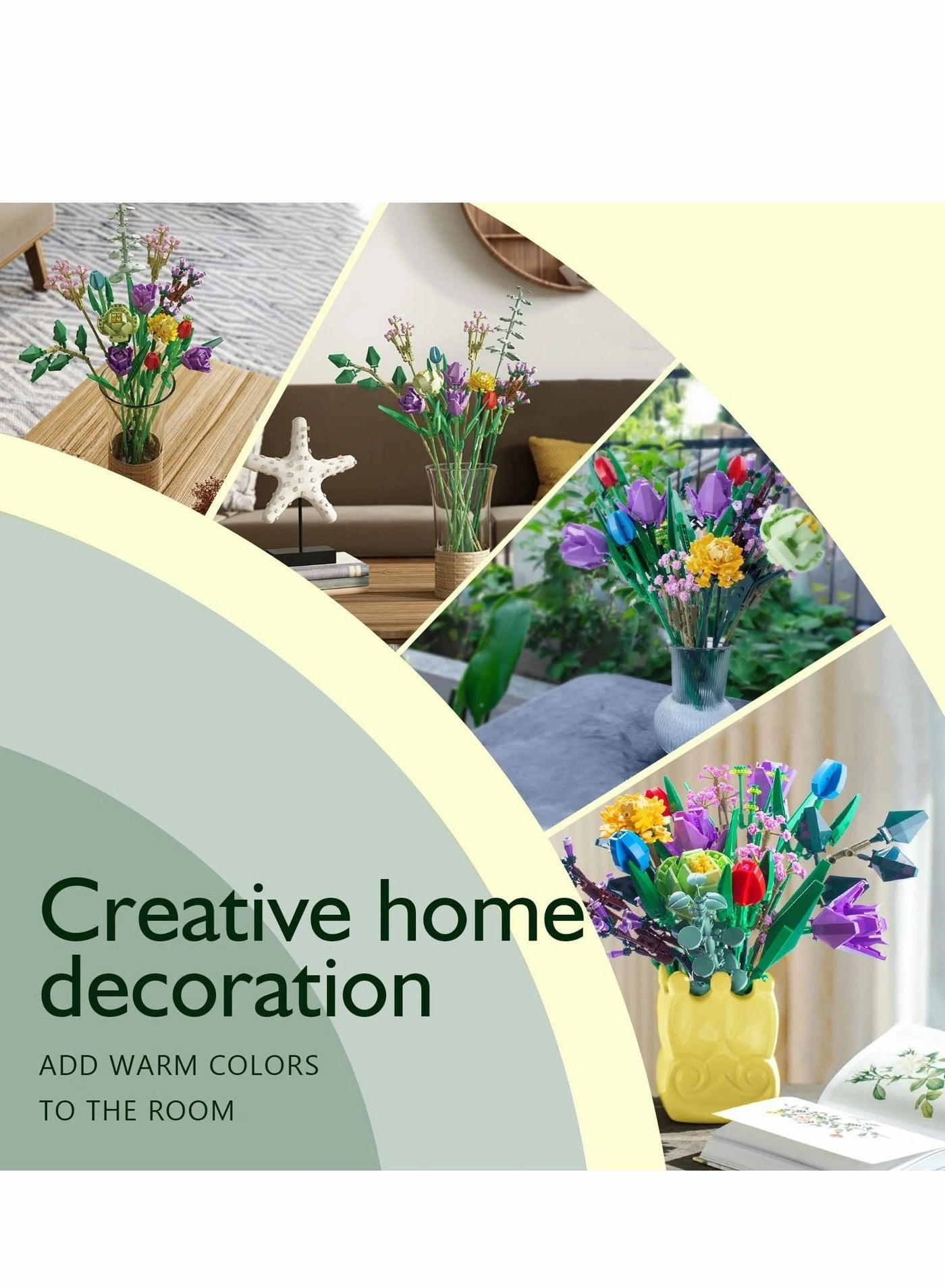 Flower Bouquet Building Kit - 999 pcs