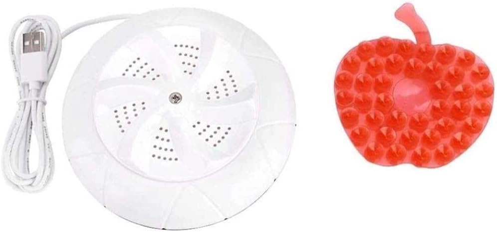 Washing Machine, Mini Travel Portable Household Small Washing Machine, Ultrasound Turbo Washer Laundry(White)