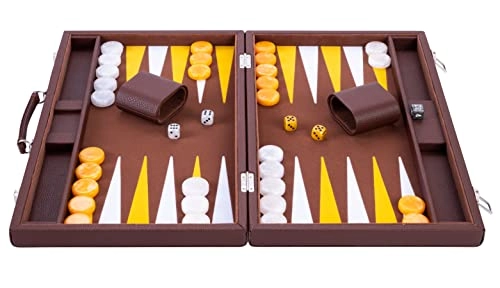 Backgammon set - inlaid velvet leatherette exterior