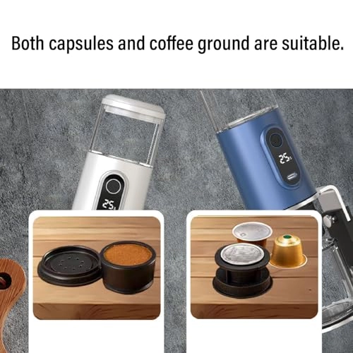 Portable Travel Coffee Maker - 80ml capsules and coffee powder