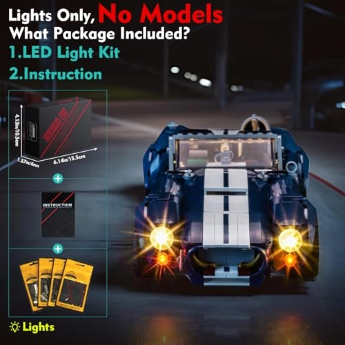 Light kit Compatible with Lego 10357 Shelby Cobra 427 S/C - Standard Version