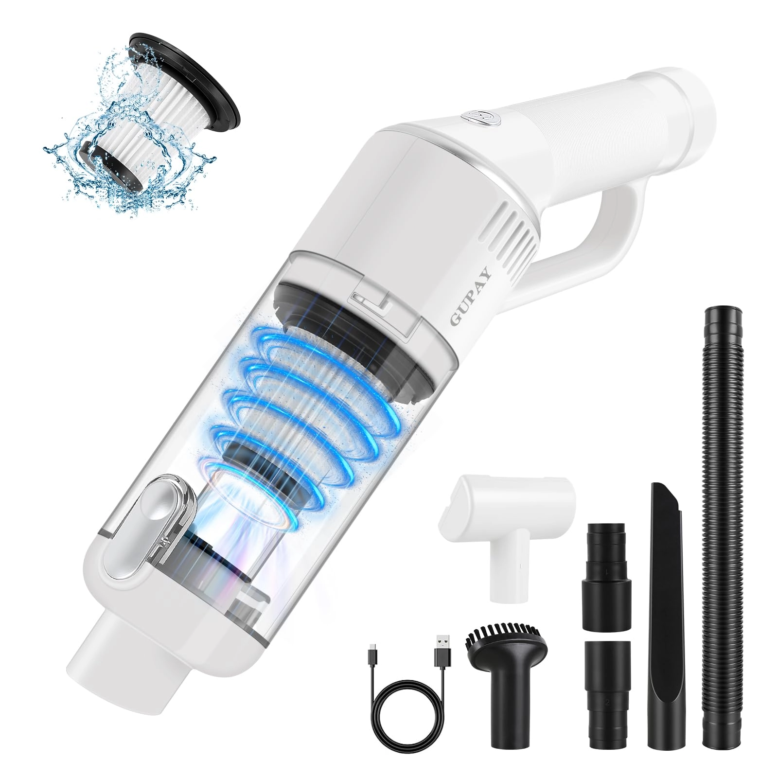 GUPAY Handheld Vacuum Cleaner - 1800mAh*2