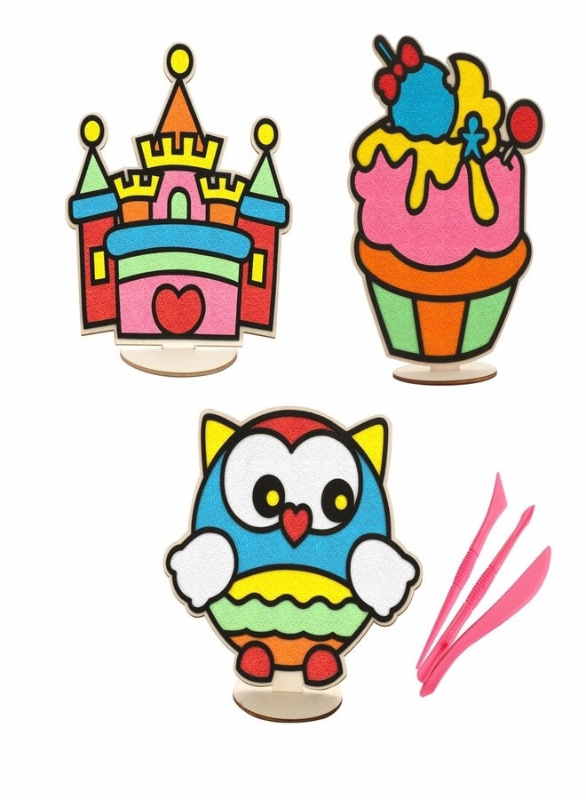 Castle DIY Foam Clay Art Kit + Cupcake DIY Foam Clay Art Kit + Owl DIY Foam Clay Art Kit - 6+ years