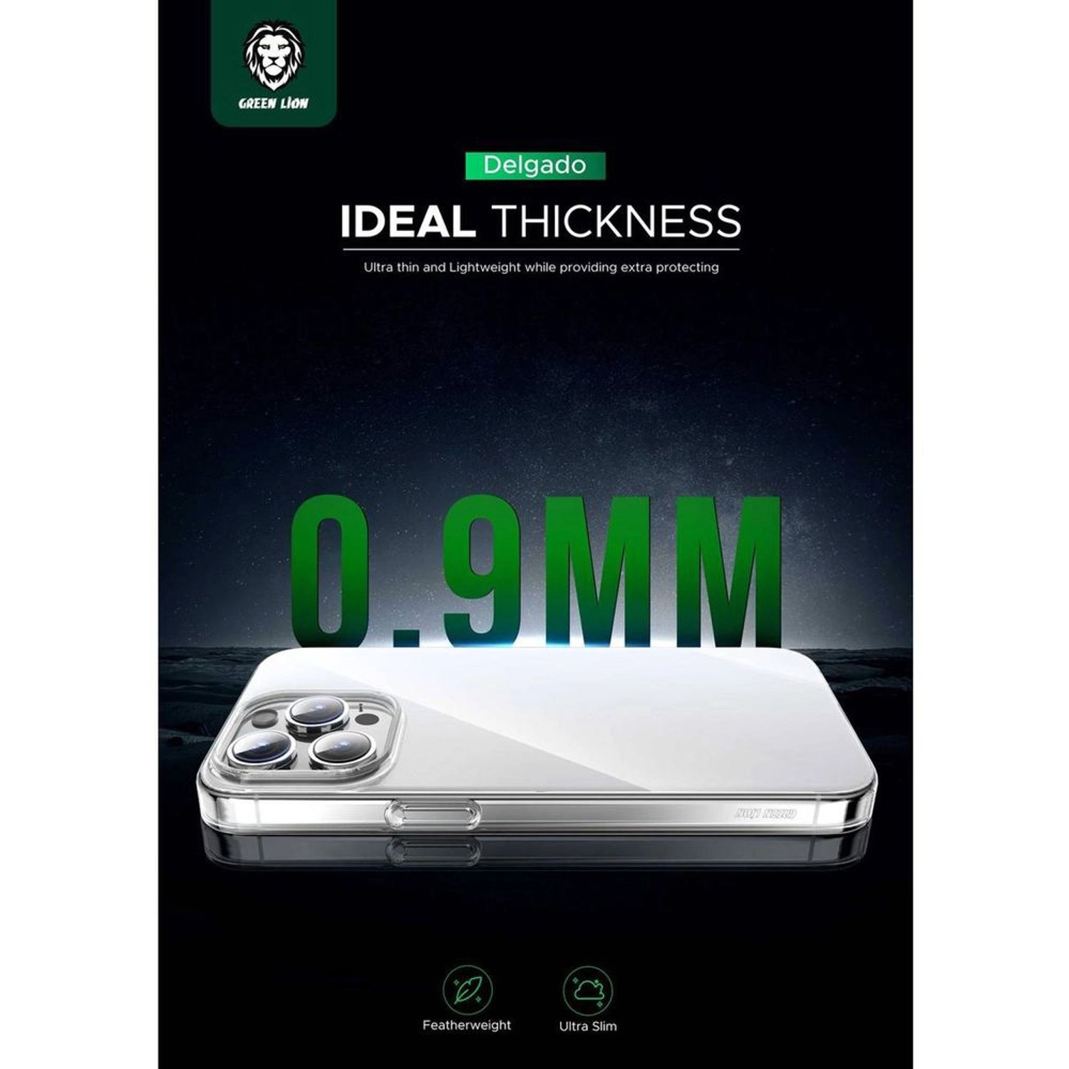 Delgado Clear Case for iPhone 15 Pro Max