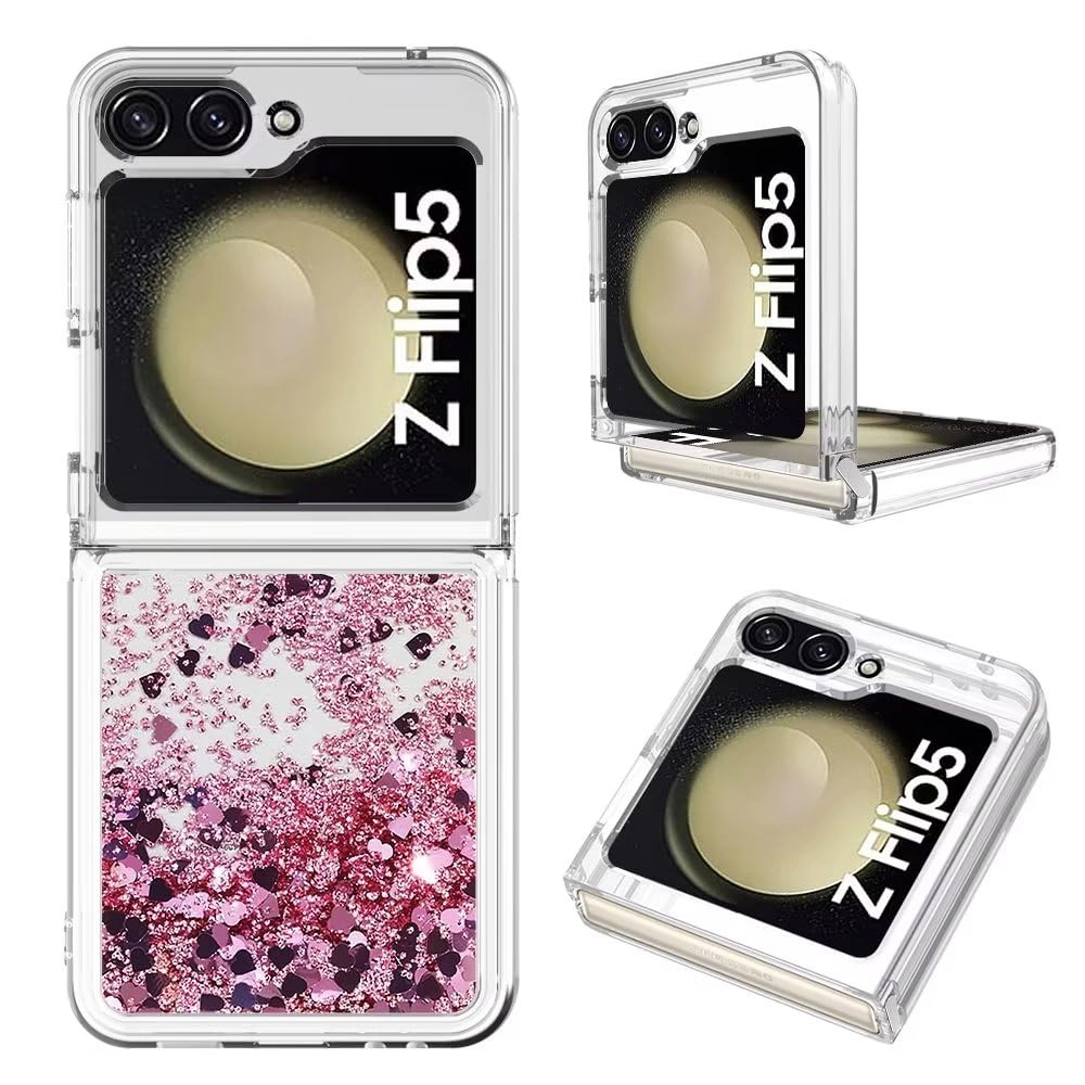 Sparkle Floating Liquid Case - Polyurethane Silicone for Samsung Galaxy Z Flip 5