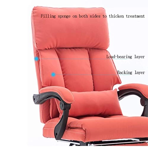 Desk Chair - PU Leather Brown High Back