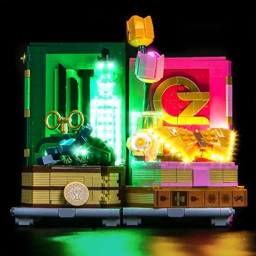 Light kit Compatible with Lego 75691 Wicked Glinda & Elphaba Bookends