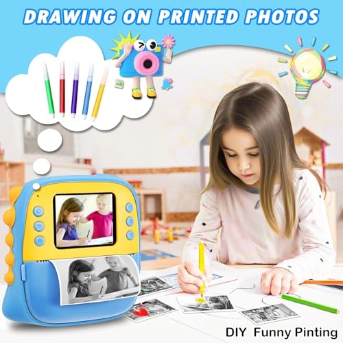 Kids Instant Digital Camera - 32GB 1080P Pink