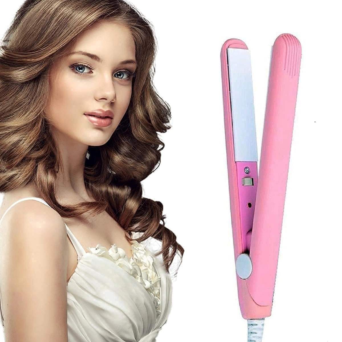 peaktaste mini hair straightener - 2-in-1 Ceramic Travel-Friendly