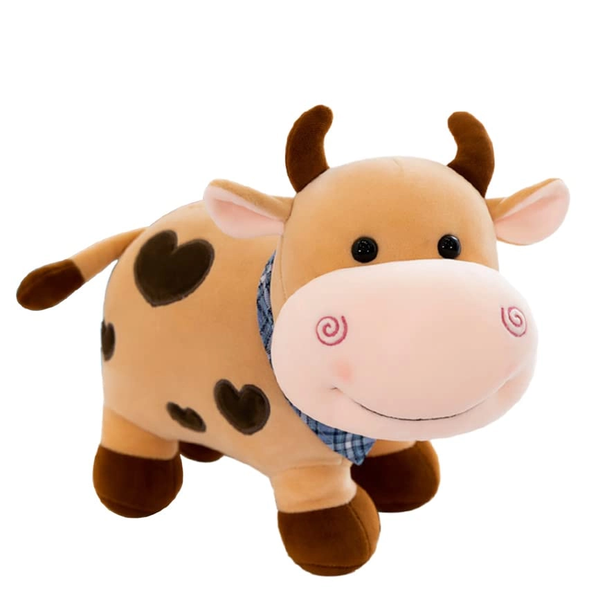 Rushi Enterprise, Rushi Enterprise Gujarat Amreli mo-7016045876 Cow - 30 cm Brown Plush