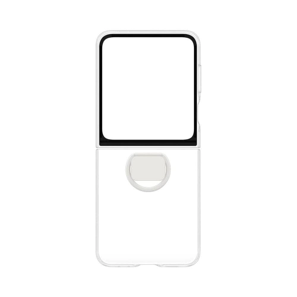 Samsung Clear Case With Ring - Vegan Leather for Galaxy Z Flip 6
