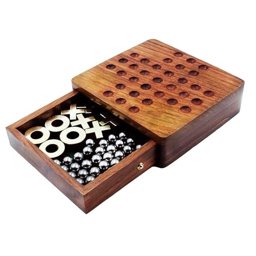 Tic Tac Toe + Solitare - Wooden