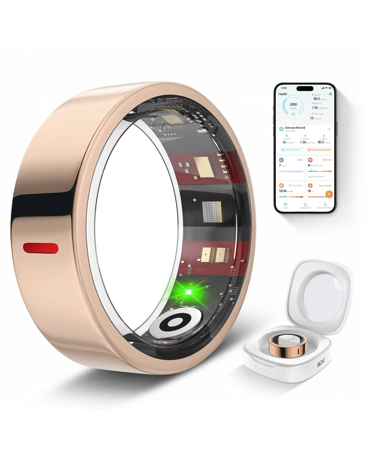 Smart Health Ring 2.0 - 7mm 5.0 sensor
