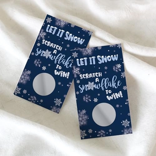 Winter Snowflake Scratch Off Cards - Adult 30 pieces