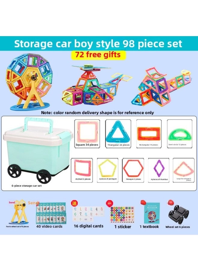Magnetic Building Blocks - Boys 98 pcs