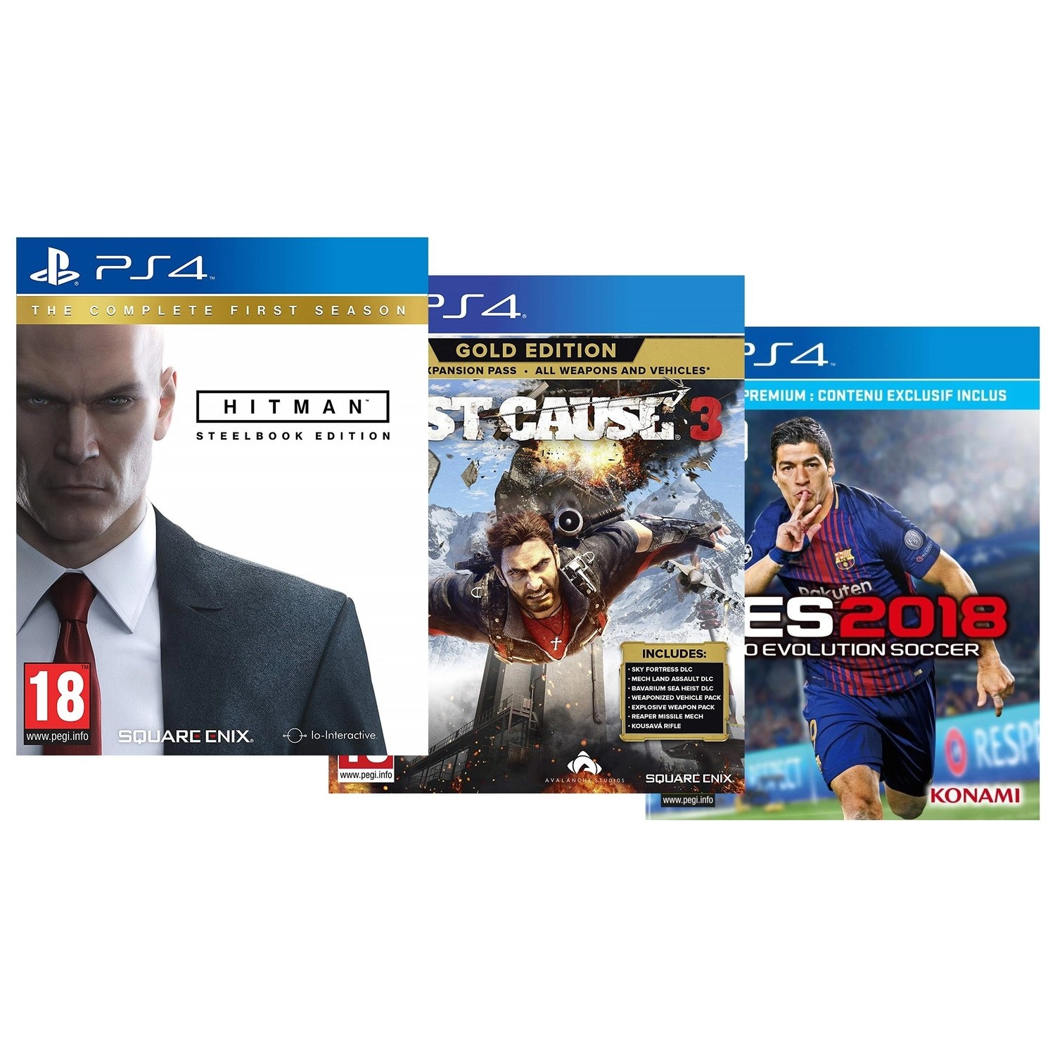 Sony Hitman: The Complete First Season / PES 2018 / Just Cause 3 Steelbook Edition / Legendary Edition / Gold Edition - PlayStation 4