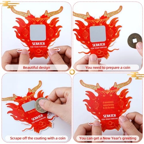 Scratch Off Fortune Cards - 180 pieces Chinese New Year