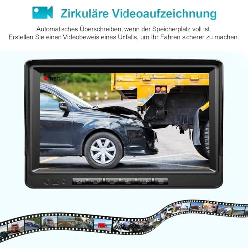 Dual Split Screen Monitor + Rear View Camera - Wired 1080P