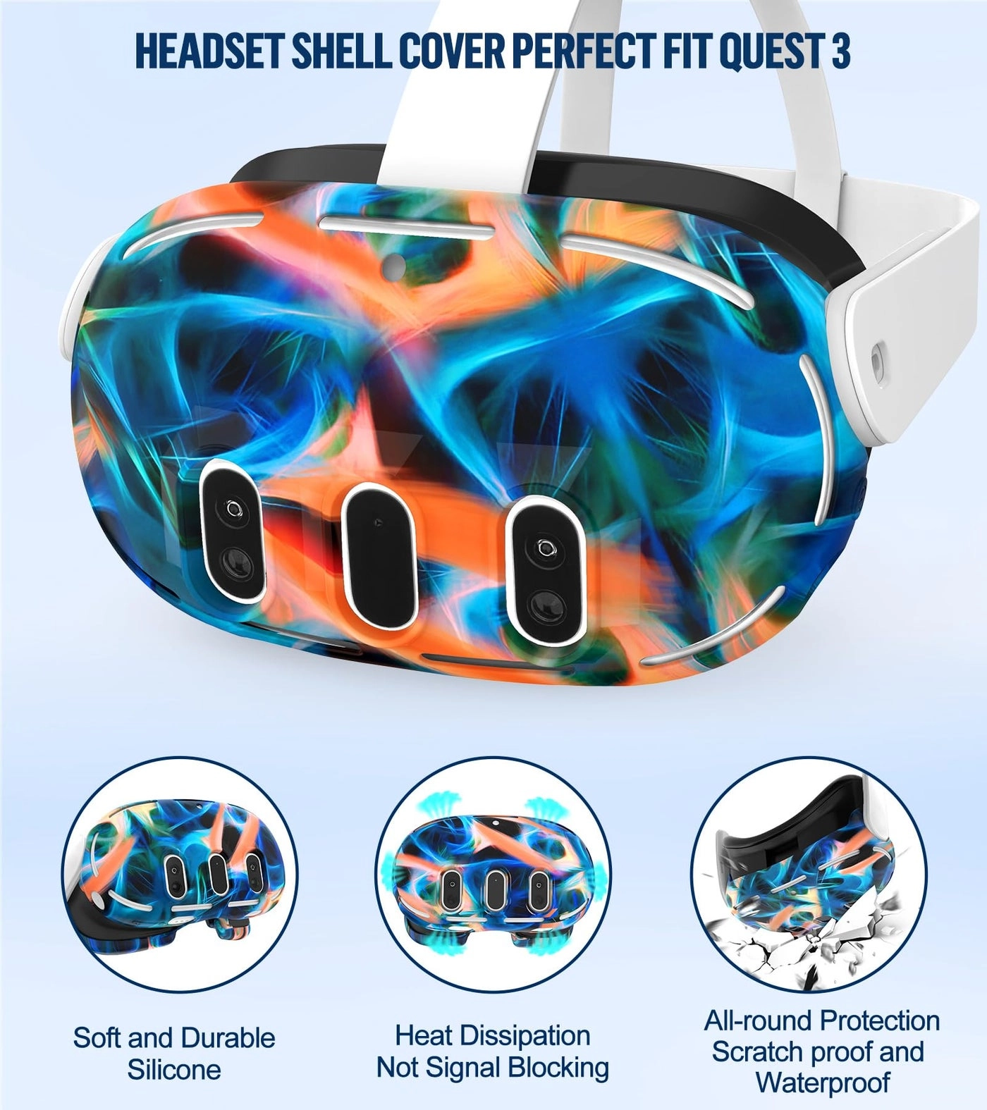 Silicone Cover Set - Compatible with Meta/Oculus Quest 3 Controller Grips