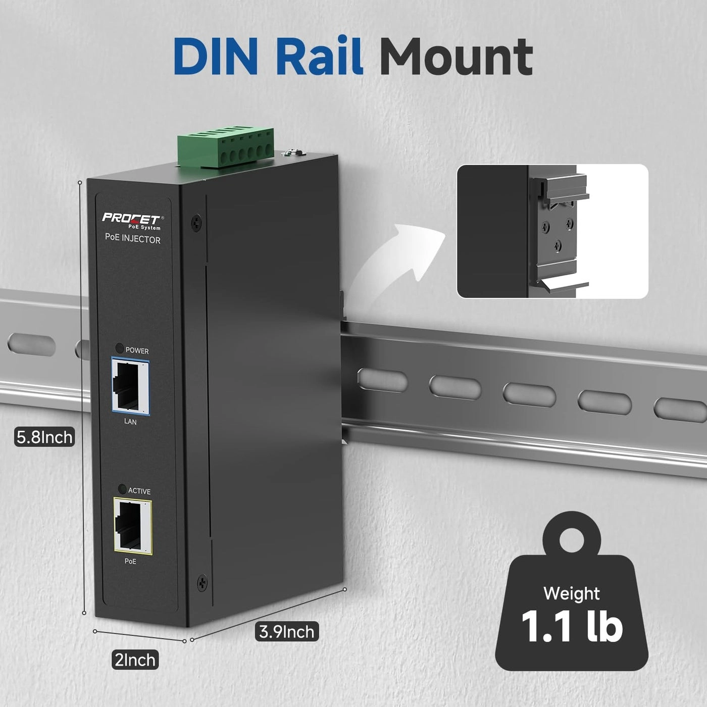 PT-PSE104GO-30 - 55V DC 30W 1 IEEE802.3at/af 10/100/1000Mbps