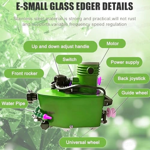 Glass Edge Grinding Machine - 800W 8000r/min 3-20mm