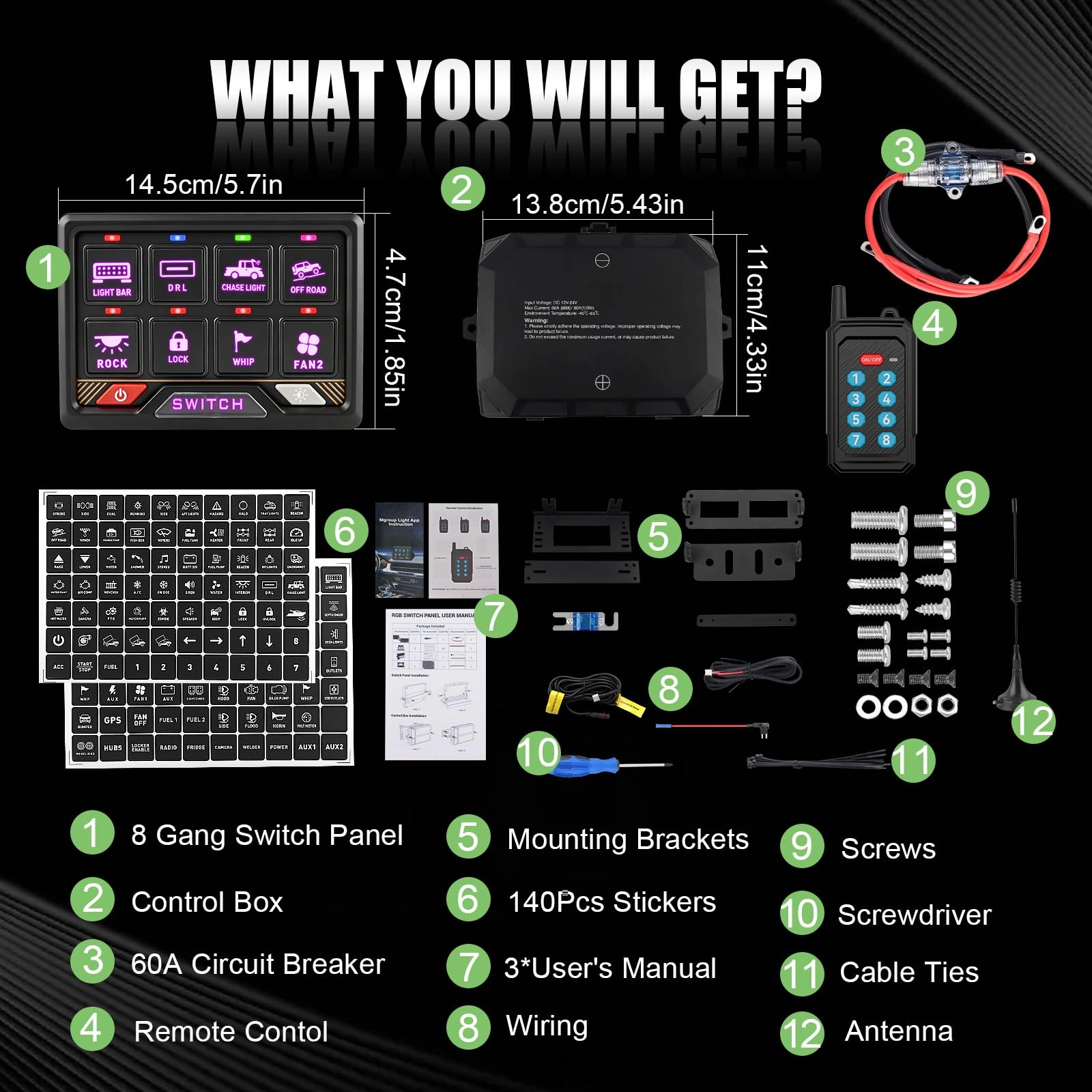 RGB Switch Panel - APP Control Bluetooth Dimmable