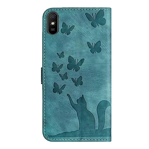 Cute Cat Case Wallet Flip Cover for Xiaomi Redmi 9A