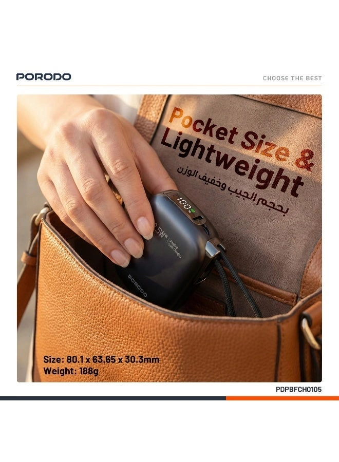 Power Bank Built-In Type-C & Lightning - 10000mAh 5V/3A