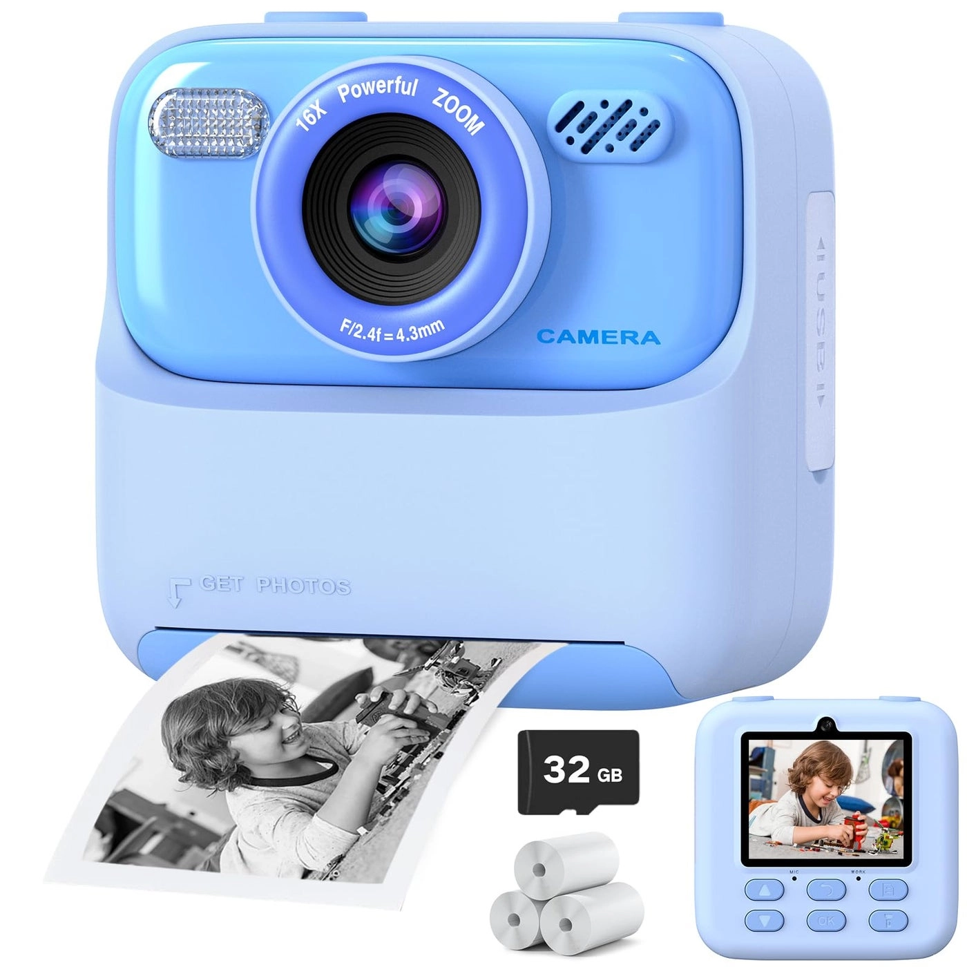 Instant Print Camera - 32GB White