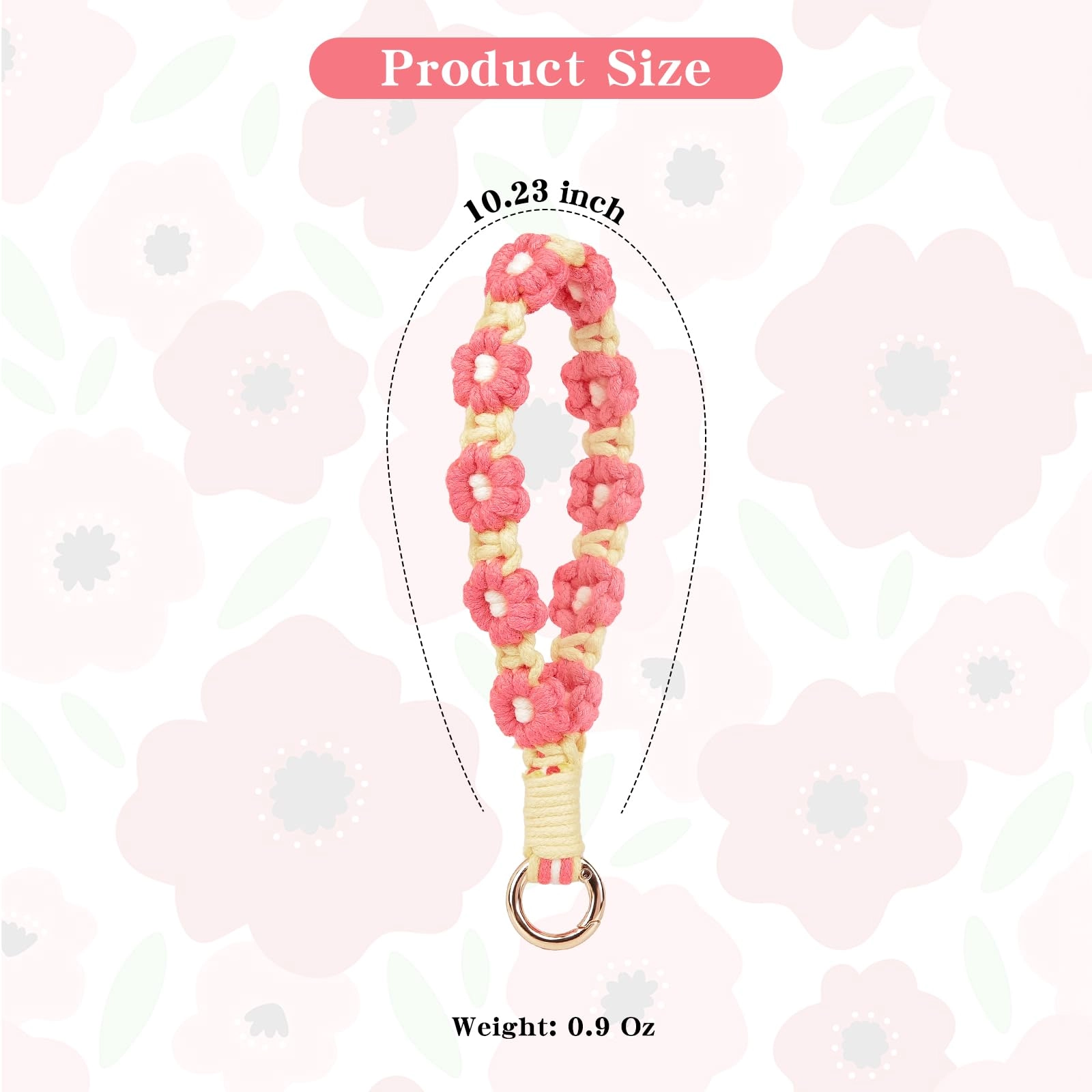 Boho Macrame Keychain - Car