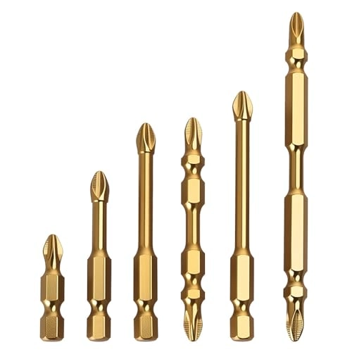 Magnetic Phillips Drill Bits - 6Pcs