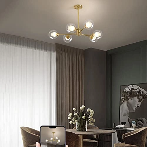 Molecular Chandelier - G9 Copper and glass 90*27*30cm