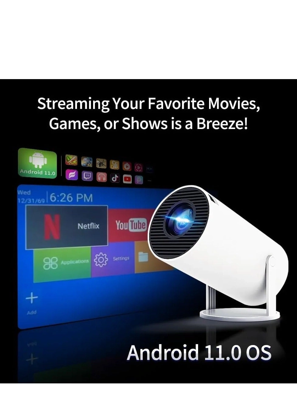 V2COM Mini Projecto - 120 ANSI lumens 1280*720P