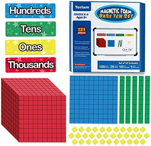 Torlam Base Ten Blocks - 6 years and up 131 pieces