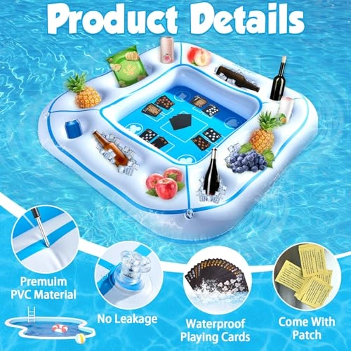 Floating Pool Games Table - Large Pool Game Table Set