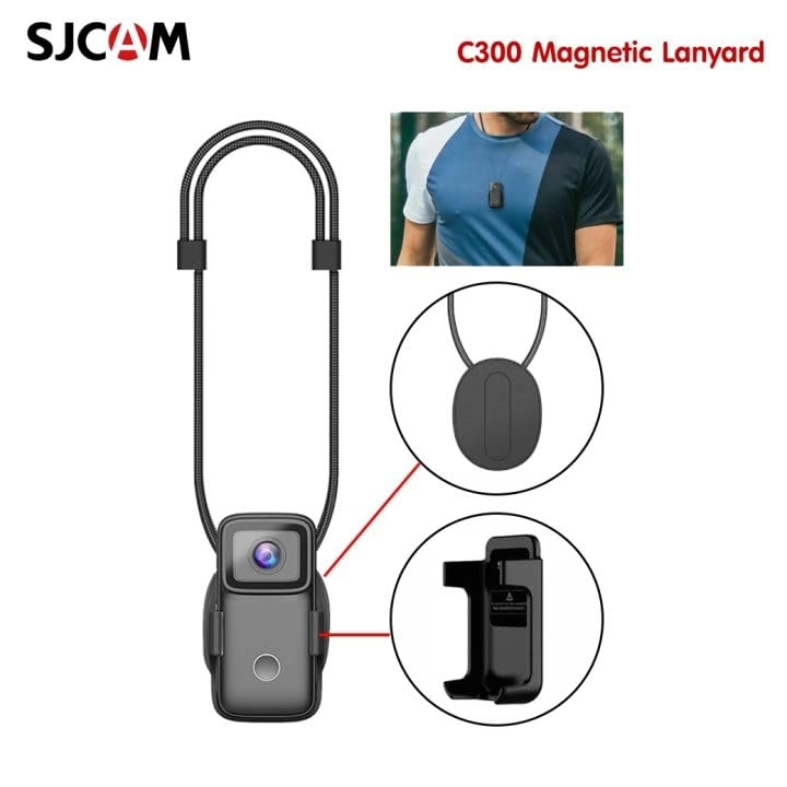 C300 Magnetic Lanyard - Black Hand Free