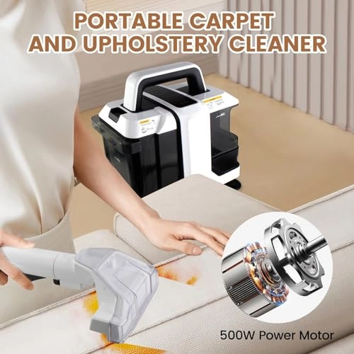 6-in-1 Portable Carpet Washer - Hot and Cold Water Extraction