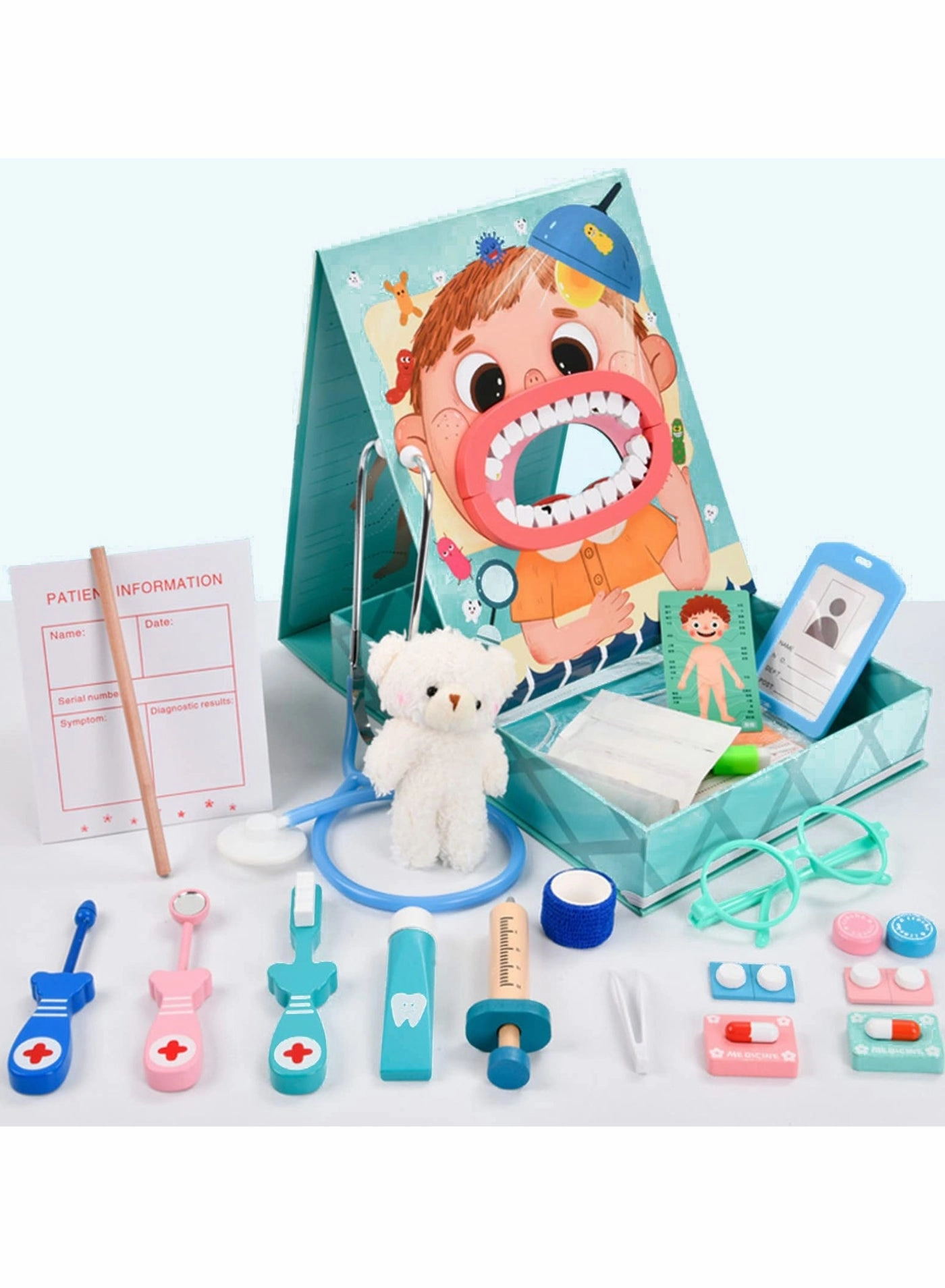 Wooden Doctor Kit - 23 pcs