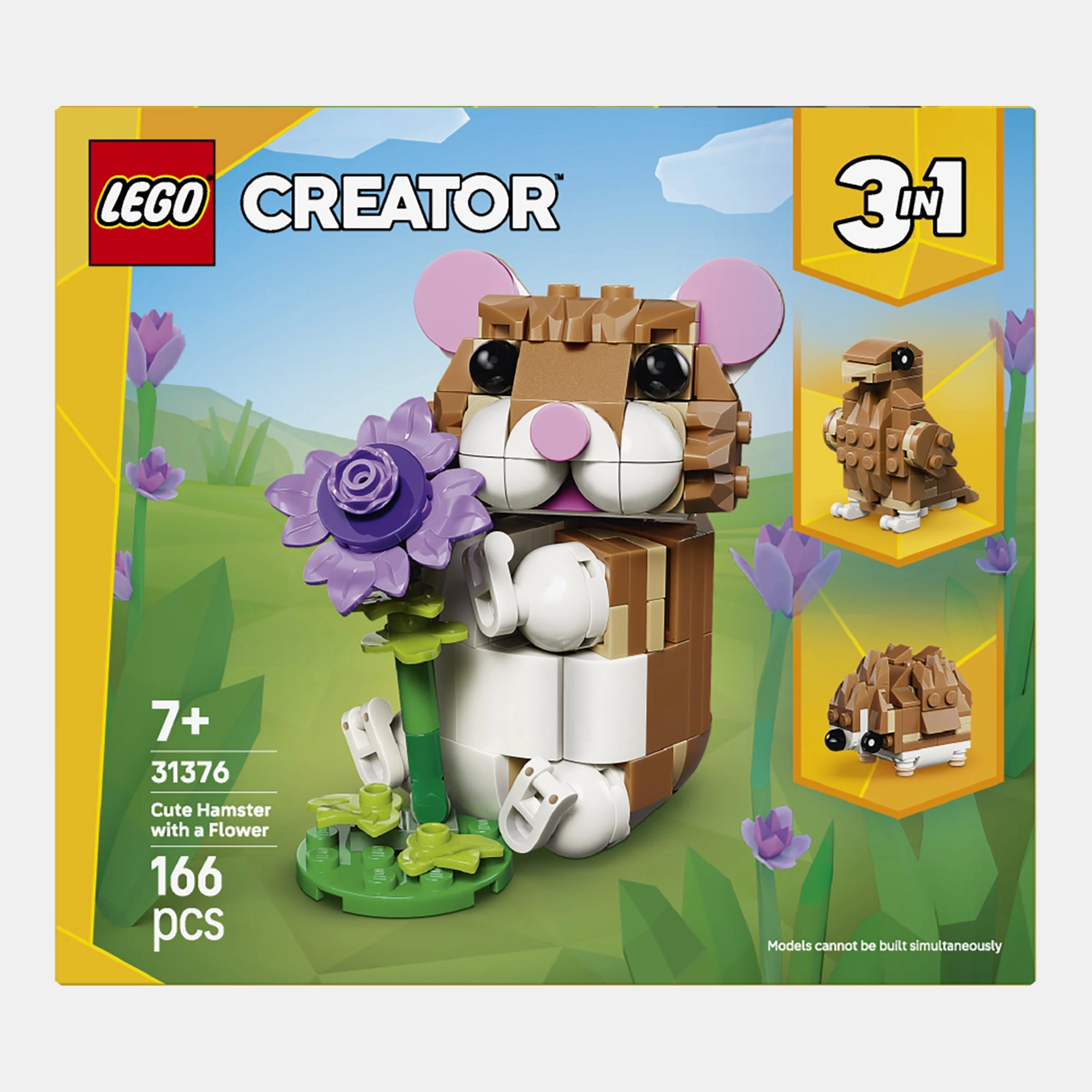Creator Cute Hamster With A Flower - 7+ Animals 166pc