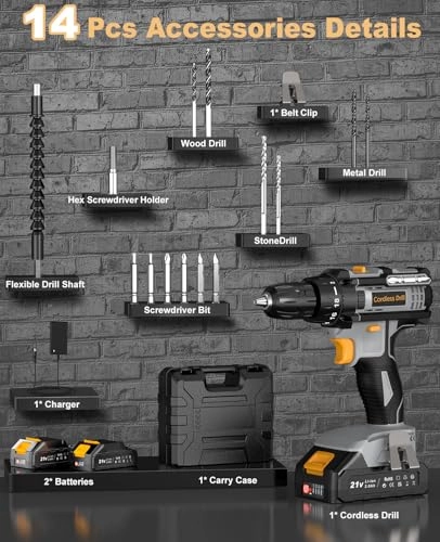 Cordless Drill - 2.0Ah 21V