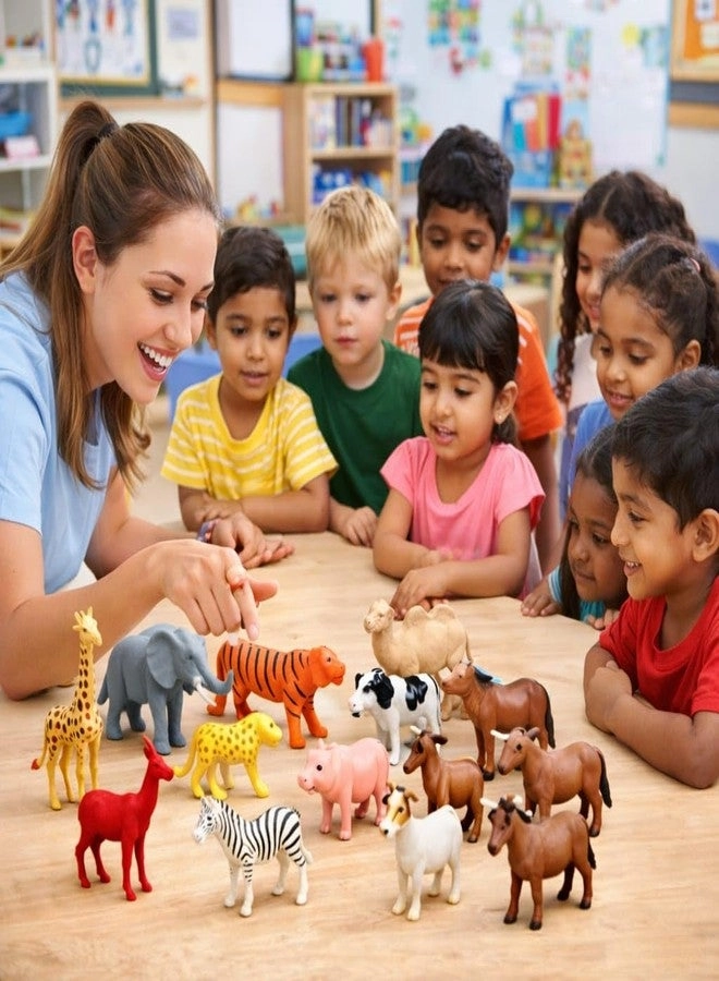 Wild Animals Toy Set - 3 years+ 12 pieces