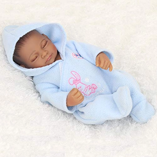 Reborn Baby Doll - 10 inch 25 cm Silicone black skin Ages 3 months+
